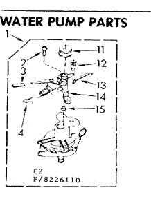 Water Pump Parts parts for Kenmore Washer 110.82261610 (11082261610, 110 82261610) from AppliancePartsPros.com