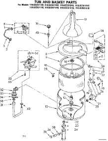 Tub And Basket Parts parts for Kenmore Washer 110.82261610 (11082261610, 110 82261610) from AppliancePartsPros.com