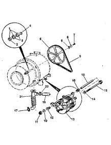 Pulley, Belt & Motor Main parts for Kenmore Washer 417.84988800 (41784988800, 417 84988800) from AppliancePartsPros.com