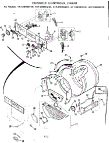 Console Controls, Drum parts for Kenmore Washer Dryer Combo 417.89090110 (41789090110, 417 89090110) from AppliancePartsPros.com