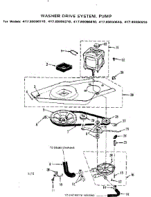 Washer Drive System, Pump parts for Kenmore Washer Dryer Combo 417.89090210 (41789090210, 417 89090210) from AppliancePartsPros.com