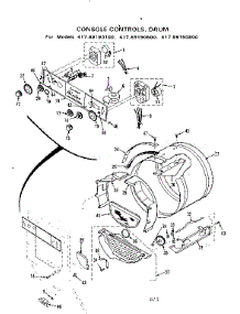 Console Controls, Drum parts for Kenmore Washer Dryer Combo 417.89190100 (41789190100, 417 89190100) from AppliancePartsPros.com