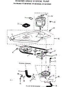 Washer Drive System Pump parts for Kenmore Washer Dryer Combo 417.89195120 (41789195120, 417 89195120) from AppliancePartsPros.com