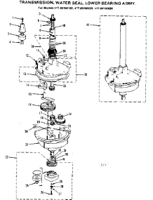 Transmission, Water Seal, Lower Bearing Asmy. parts for Kenmore Washer Dryer Combo 417.89195120 (41789195120, 417 89195120) from AppliancePartsPros.com