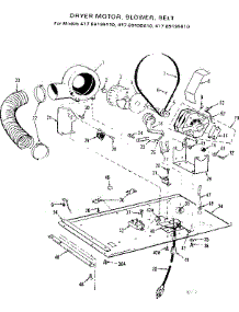 Dryer Motor, Blower Belt parts for Kenmore Washer Dryer Combo 417.89195610 (41789195610, 417 89195610) from AppliancePartsPros.com