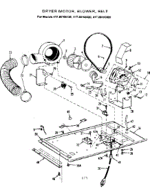 Dryer Motor, Blower Belt parts for Kenmore Washer Dryer Combo 417.89195620 (41789195620, 417 89195620) from AppliancePartsPros.com