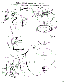 Tubs, Water Valve, Lid Switch parts for Kenmore Washer Dryer Combo 417.89195800 (41789195800, 417 89195800) from AppliancePartsPros.com