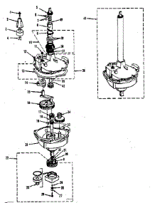 Transmission, Water Seal, Lower Bearing Asmy. parts for Kenmore Washer Dryer Combo 417.89390700 (41789390700, 417 89390700) from AppliancePartsPros.com