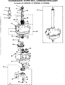 Transmission Water Seal Lower Bearing Asmy parts for Kenmore Washer Dryer Combo 417.89395600 (41789395600, 417 89395600) from AppliancePartsPros.com