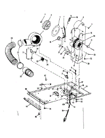 Dryer Motor, Blower, Belt parts for Kenmore Washer Dryer Combo 417.89695110 (41789695110, 417 89695110) from AppliancePartsPros.com