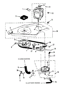 Washer Drive System, Pump parts for Kenmore Washer Dryer Combo 417.89695120 (41789695120, 417 89695120) from AppliancePartsPros.com