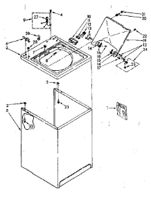 Top And Cabinet Parts parts for Kenmore Washer 110.82671120 (11082671120, 110 82671120) from AppliancePartsPros.com