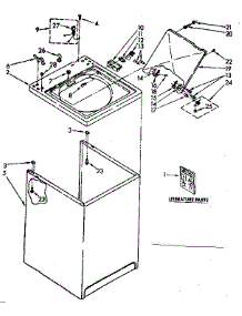 Top And Cabinet Parts parts for Kenmore Washer 110.82671610 (11082671610, 110 82671610) from AppliancePartsPros.com
