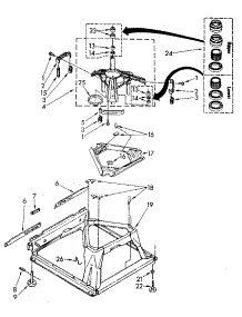 Machine Base Parts parts for Kenmore Washer 110.82671620 (11082671620, 110 82671620) from AppliancePartsPros.com
