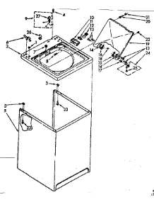 Top And Cabinet Parts parts for Kenmore Washer 110.82671700 (11082671700, 110 82671700) from AppliancePartsPros.com