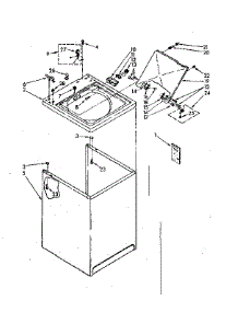 Top And Cabinet Parts parts for Kenmore Washer 110.82672110 (11082672110, 110 82672110) from AppliancePartsPros.com