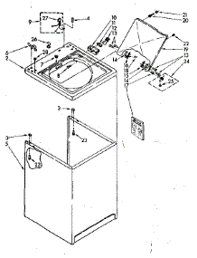 Top And Cabinet Parts parts for Kenmore Washer 110.82672120 (11082672120, 110 82672120) from AppliancePartsPros.com