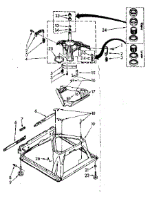 Machine Base Parts parts for Kenmore Washer 110.82672720 (11082672720, 110 82672720) from AppliancePartsPros.com