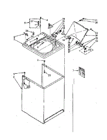 Top And Cabinet Parts parts for Kenmore Washer 110.82673100 (11082673100, 110 82673100) from AppliancePartsPros.com