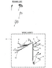 Retainer Clips & Wiring Harness parts for Kenmore Washer 110.82673110 (11082673110, 110 82673110) from AppliancePartsPros.com