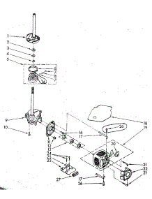 Brake Clutch, Gearcase, Motor And Pump parts for Kenmore Washer 110.82673110 (11082673110, 110 82673110) from AppliancePartsPros.com