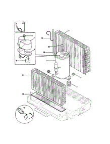 Compressor parts for Kenmore Air Conditioner 253.70071000 (25370071000, 253 70071000) from AppliancePartsPros.com