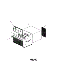 Cabinet Front parts for Kenmore Air Conditioner 253.70083001 (25370083001, 253 70083001) from AppliancePartsPros.com