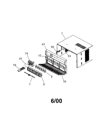 Cabinet Front And Wrapper parts for Kenmore Air Conditioner 253.70088000 (25370088000, 253 70088000) from AppliancePartsPros.com