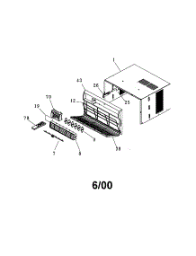 Cabinet Front And Wrapper parts for Kenmore Air Conditioner 253.70088001 (25370088001, 253 70088001) from AppliancePartsPros.com