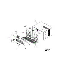 Cabinet Front And Wrapper parts for Kenmore Air Conditioner 253.70088002 (25370088002, 253 70088002) from AppliancePartsPros.com