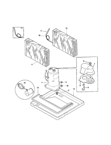 Compressor parts for Kenmore Air Conditioner 253.70088002 (25370088002, 253 70088002) from AppliancePartsPros.com