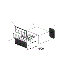 Cabinet Front parts for Kenmore Air Conditioner 253.70093001 (25370093001, 253 70093001) from AppliancePartsPros.com