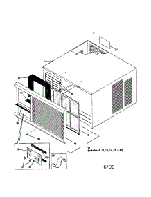 Cabinet Front parts for Kenmore Air Conditioner 253.70094000 (25370094000, 253 70094000) from AppliancePartsPros.com