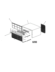 Cabinet Front parts for Kenmore Air Conditioner 253.70103000 (25370103000, 253 70103000) from AppliancePartsPros.com