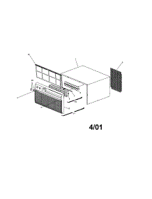 Cabinet Front And Wrapper parts for Kenmore Air Conditioner 253.70103001 (25370103001, 253 70103001) from AppliancePartsPros.com
