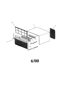 Cabinet Front And Wrapper parts for Kenmore Air Conditioner 253.70107000 (25370107000, 253 70107000) from AppliancePartsPros.com