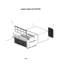 Cabinet Front And Wrapper parts for Kenmore Air Conditioner 253.70123000 (25370123000, 253 70123000) from AppliancePartsPros.com