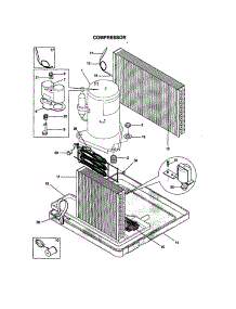 Compressor parts for Kenmore Air Conditioner 253.70124000 (25370124000, 253 70124000) from AppliancePartsPros.com