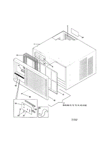 Cabinet Front And Wrapper parts for Kenmore Air Conditioner 253.70124001 (25370124001, 253 70124001) from AppliancePartsPros.com