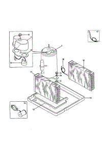 Compressor parts for Kenmore Air Conditioner 253.70125000 (25370125000, 253 70125000) from AppliancePartsPros.com