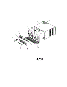 Cabinet Front And Wrapper parts for Kenmore Air Conditioner 253.70125002 (25370125002, 253 70125002) from AppliancePartsPros.com