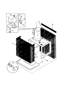 Compressor parts for Kenmore Air Conditioner 253.70126000 (25370126000, 253 70126000) from AppliancePartsPros.com