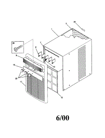 Cabinet parts for Kenmore Air Conditioner 253.70126000 (25370126000, 253 70126000) from AppliancePartsPros.com