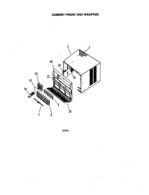 Cabinet Front And Wrapper parts for Kenmore Air Conditioner 253.70156000 (25370156000, 253 70156000) from AppliancePartsPros.com