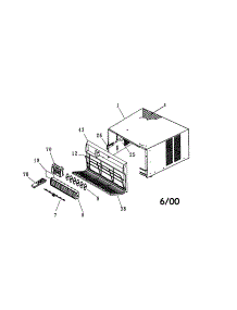 Cabinet Front And Wrapper parts for Kenmore Air Conditioner 253.70186000 (25370186000, 253 70186000) from AppliancePartsPros.com