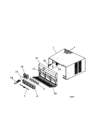 Cabinet parts for Kenmore Air Conditioner 253.70299000 (25370299000, 253 70299000) from AppliancePartsPros.com