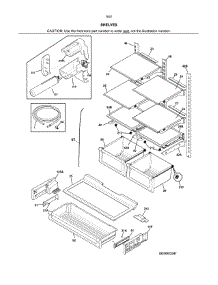 Shelves parts for Kenmore Refrigerator 253.7041241C (2537041241C, 253 7041241C) from AppliancePartsPros.com