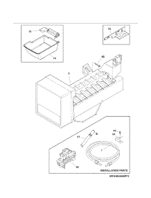Ice Maker parts for Kenmore Refrigerator 253.70413411 (25370413411, 253 70413411) from AppliancePartsPros.com