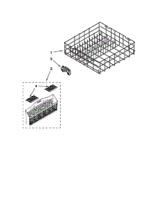 Lower Rack Parts parts for Kenmore Dishwasher 665.13023K110 (66513023K110, 665 13023K110) from AppliancePartsPros.com