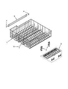 Upper Rack And Track Parts parts for Kenmore Dishwasher 665.13023K110 (66513023K110, 665 13023K110) from AppliancePartsPros.com
